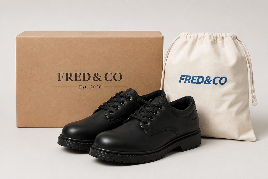 FRED & CO Classic Leather School Shoes